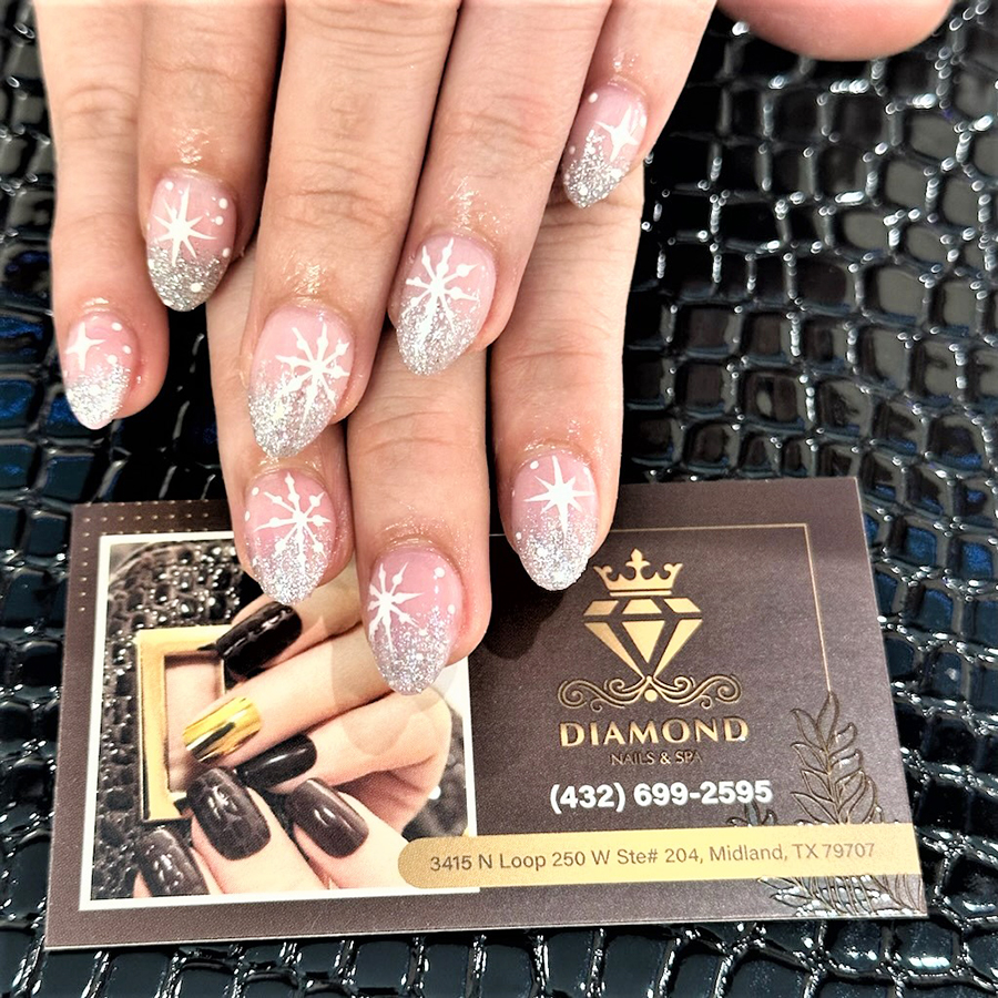 Diamond Nails & Spa nail work in Midland, Texas